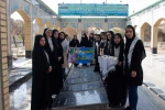 حضور دانشجویان آموزشکده فنی و حرفه ای دختران ملایر در گلزار شهدای عاشورا و مزار شهدای گمنام امام زاده عبدالله به مناسبت هفته بسیج 5