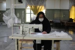 دوخت و آماده سازی ماسک سه لایه آنتی اکتریال در آموزشکده فنی و حرفه ای دختران (کوثر) ملایر 7