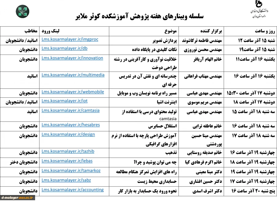 سلسله وبینارهای هفته پژوهش  2