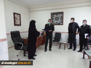دیدار فرمانده نیروی انتظامی با رئیس آموزشکده فنی دختران ملایر 4
