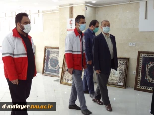 افتتاح نمایشگاه دست ساخته های دانشجویان با همکاری جمعیت هلال احمر ملایر به مناسبت هفته هلال احمر  6